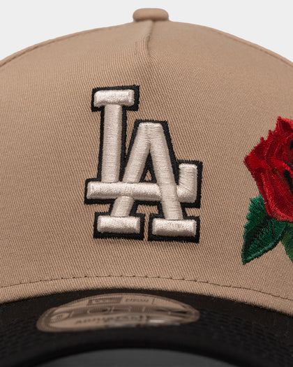 New Era Los Angeles Dodgers 'Tumbleweed Roses' 9FORTY A-Frame Snapback Camel/Black/Stone