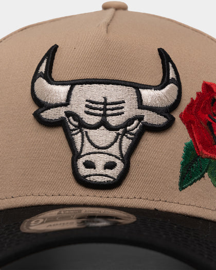 New Era Chicago Bulls 'Tumbleweed Roses' 9FORTY A-Frame Snapback Camel/Black/Stone