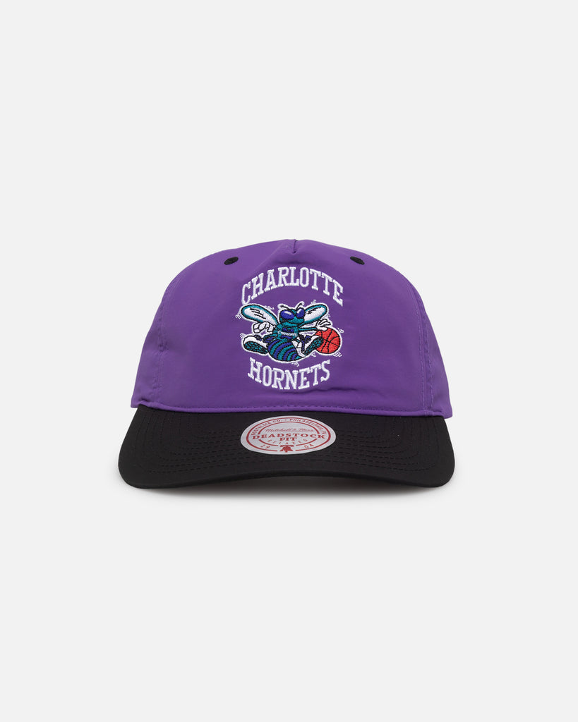 Mitchell & Ness Charlotte Hornets Dark Heather Wool Snapback Hat - Adjustable NBA Cap - View #3