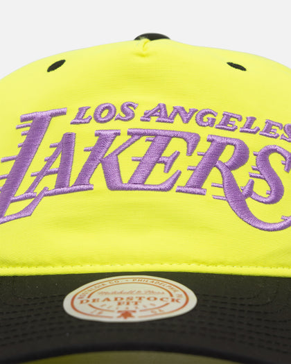 Mitchell & Ness Los Angeles Lakers Nylon Deadstock 2-Tone Snapback Neon Yellow/Black