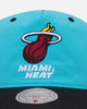 Mitchell & Ness Miami Heat Nylon Deadstock 2-Tone Snapback Bright Aqua/Black