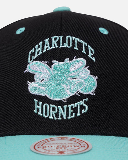 Mitchell & Ness Charlotte Hornets "Ice Blue" Script Origin Snapback Black/Ice Blue