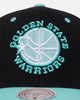 Mitchell & Ness Golden State Warriors "Ice Blue" Script Origin Snapback Black/Ice Blue