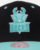 Mitchell & Ness Milwaukee Bucks "Ice Blue" Script Origin Snapback Black/Ice Blue