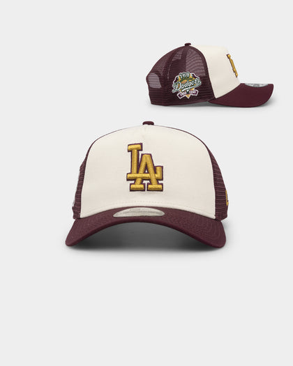 New Era Los Angeles Dodgers 'Golden Port' 9FORTY A-Frame Snapback White/Maroon