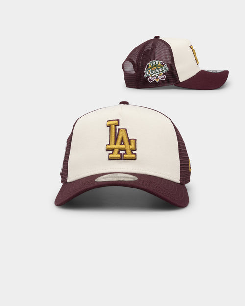 New Era Los Angeles Dodgers 'Golden Port' 9FORTY A-Frame Snapback White/Maroon