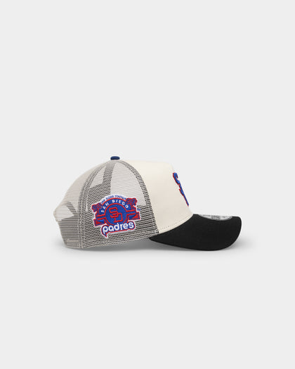 New Era San Diego Padres 'Retro Mosaic' 9FORTY A-Frame Trucker Snapback White/Black