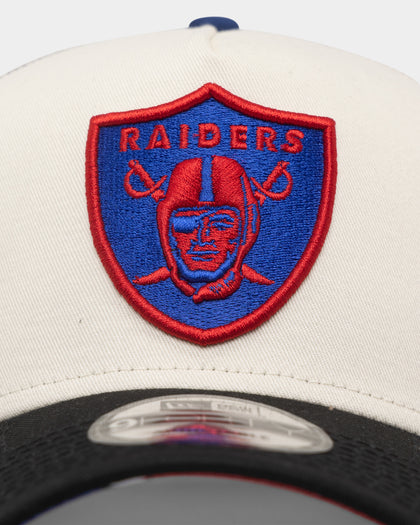 New Era Oakland Raiders 'Retro Mosaic' 9FORTY A-Frame Trucker Snapback White/Black