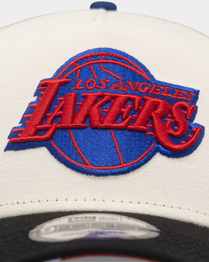 New Era Los Angeles Lakers 'Retro Mosaic' 9FORTY A-Frame Trucker Snapback White/Black