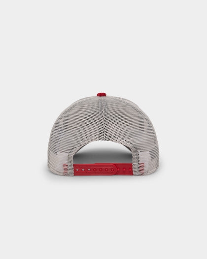 New Era Anaheim Angels '2-Tone Corduroy' 9FORTY A-Frame Trucker Snapback Chrome/Red