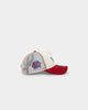 New Era Anaheim Angels '2-Tone Corduroy' 9FORTY A-Frame Trucker Snapback Chrome/Red