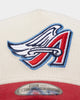 New Era Anaheim Angels '2-Tone Corduroy' 9FORTY A-Frame Trucker Snapback Chrome/Red