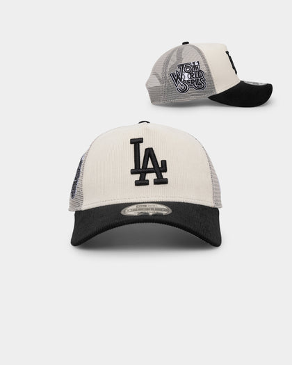 New Era Los Angeles Dodgers '2-Tone Corduroy' Trucker Snapback Chrome/Black
