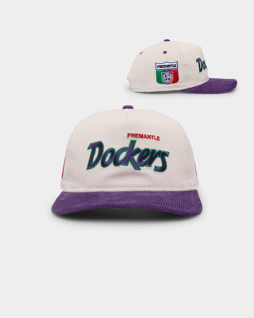 New Era Fremantle Dockers "AFL Cord Script" Golfer Snapback Chrome/OTC