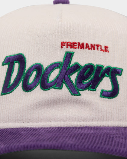 New Era Fremantle Dockers "AFL Cord Script" Golfer Snapback Chrome/OTC