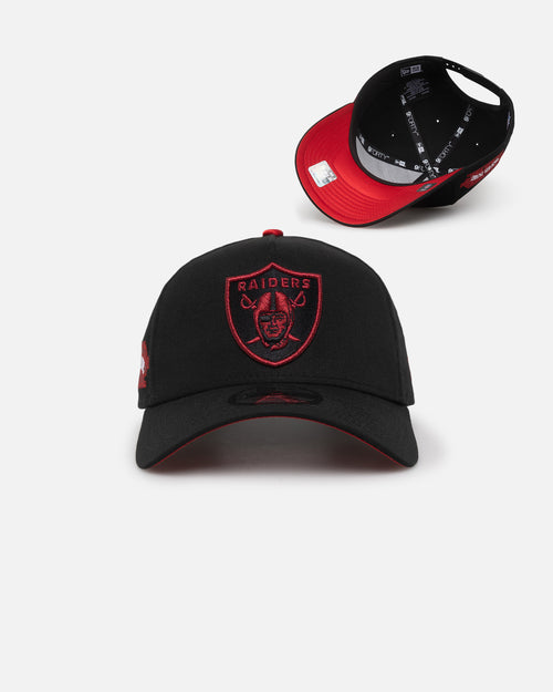 New Era Oakland Raiders 'Satin Scarlet' 9FORTY A-Frame Snapback Black/Scarlet