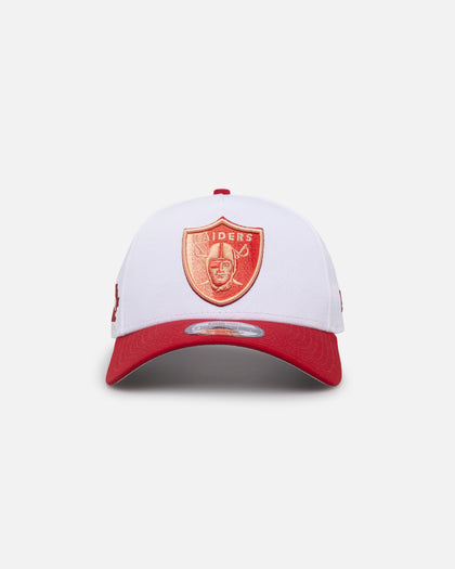 New Era Oakland Raiders Dodgers 'Satin Blaze' 9FORTY A-Frame Snapback White/Scarlet