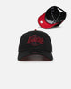 New Era Los Angeles Lakers 'Satin Scarlet' 9FORTY A-Frame Snapback Black/Scarlet
