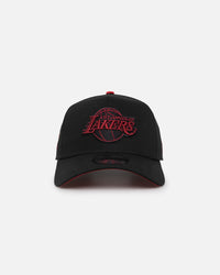 New Era Los Angeles Lakers 'Satin Scarlet' 9FORTY A-Frame Snapback Black/Scarlet
