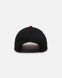 New Era Los Angeles Lakers 'Satin Scarlet' 9FORTY A-Frame Snapback Black/Scarlet