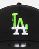 New Era Los Angeles Dodgers "Drip Logo" 9FORTY A-Frame Snapback Black/White/Green