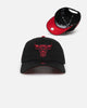 New Era Chicago Bulls 'Satin Scarlet' 9FORTY A-Frame Snapback Black/Scarlet