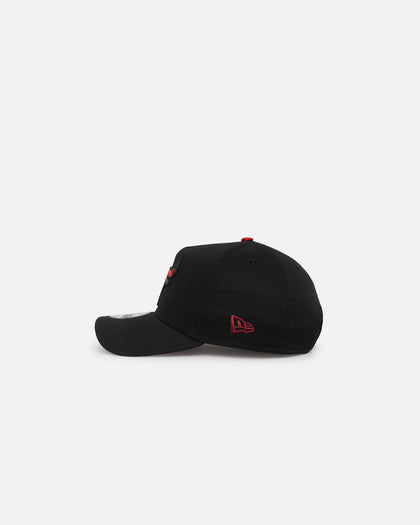New Era Chicago Bulls 'Satin Scarlet' 9FORTY A-Frame Snapback Black/Scarlet