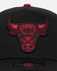 New Era Chicago Bulls 'Satin Scarlet' 9FORTY A-Frame Snapback Black/Scarlet