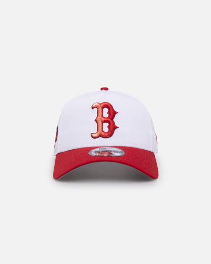New Era Boston Red Sox 'Satin Blaze' 9FORTY A-Frame Snapback White/Scarlet