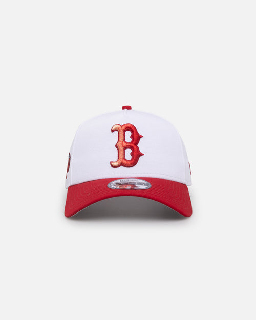 New Era Boston Red Sox 'Satin Blaze' 9FORTY A-Frame Snapback White/Scarlet
