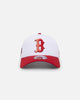 New Era Boston Red Sox 'Satin Blaze' 9FORTY A-Frame Snapback White/Scarlet