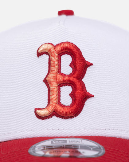 New Era Boston Red Sox 'Satin Blaze' 9FORTY A-Frame Snapback White/Scarlet