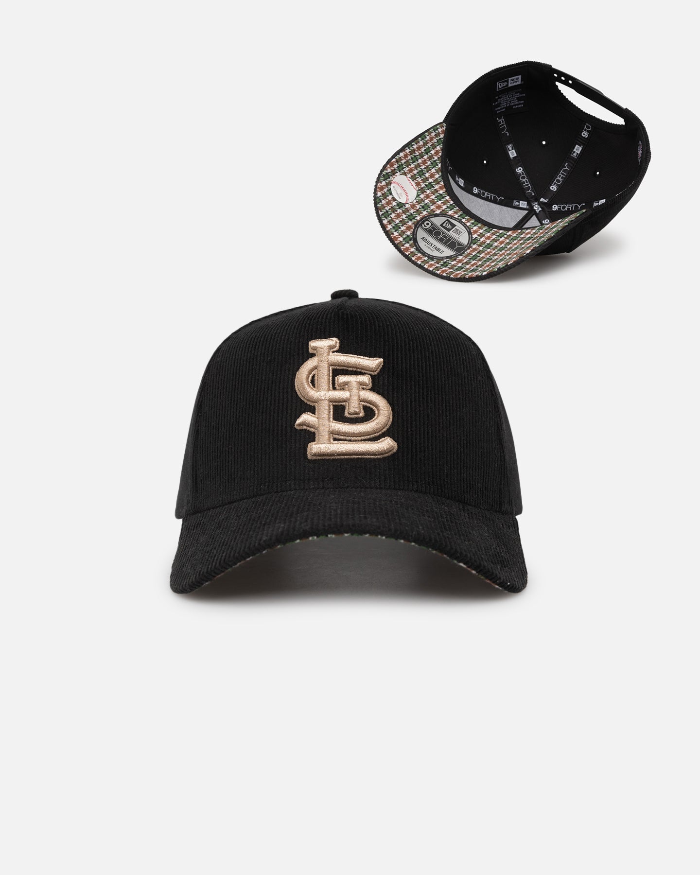 New Era St Louis Cardinals 'Black Cord Plaid UV' 9FORTY A-Frame