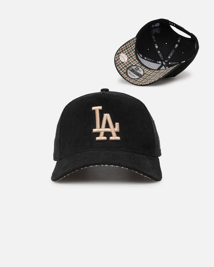 New Era Los Angeles Dodgers 'Black Cord Plaid UV' 9FORTY A-Frame Snapback Black/Plaid