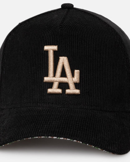 New Era Los Angeles Dodgers 'Black Cord Plaid UV' 9FORTY A-Frame Snapback Black/Plaid