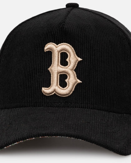 New Era Boston Red Sox 'Black Cord Plaid UV' 9FORTY A-Frame Snapback Black/Plaid