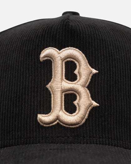 New Era Boston Red Sox 'Black Cord Plaid UV' 9FORTY A-Frame Snapback Black/Plaid