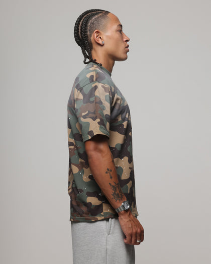 American Thrift Splatter Pocket T-Shirt Woodland