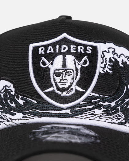 New Era Las Vegas Raiders "Wave" 9FORTY A-Frame Snapback Black/White