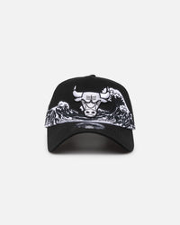 New Era Chicago Bulls "Wave" 9FORTY A-Frame Snapback Black/White