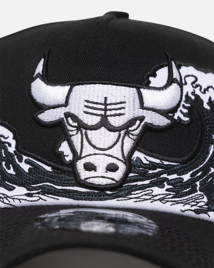 New Era Chicago Bulls "Wave" 9FORTY A-Frame Snapback Black/White
