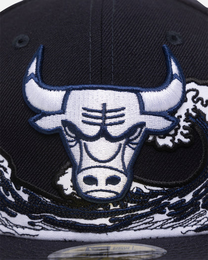 New Era Chicago Bulls "Wave" 59FIFTY Fitted Navy/White