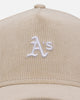 New Era Oakland Athletics 'Micro Cord Cream' 9FORTY A-Frame Snapback Cream/White
