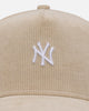 New Era New York Yankees 'Micro Cord Cream' 9FORTY A-Frame Snapback Cream/White