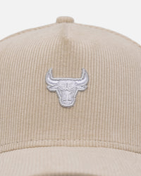 New Era Chicago Bulls 'Micro Cord Cream' 9FORTY A-Frame Snapback Cream/White