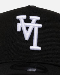New Era Los Angeles Dodgers 'Upside Down LA Logo' 9FORTY A-Frame Snapback Black