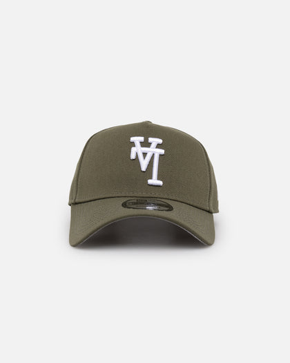 New Era Los Angeles Dodgers 'Upside Down LA Logo' 9FORTY A-Frame Snapback Olive