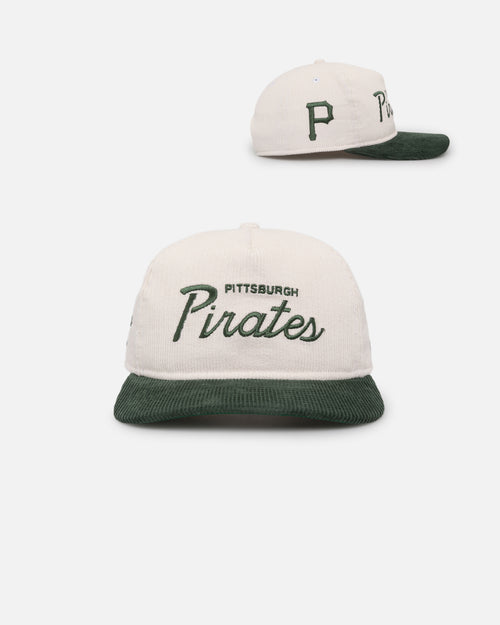 New Era Pittsburgh Pirates 'Currency Corduroy' Golfer Pre-Curved Snapback Chrome White
