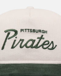New Era Pittsburgh Pirates 'Currency Corduroy' Golfer Pre-Curved Snapback Chrome White