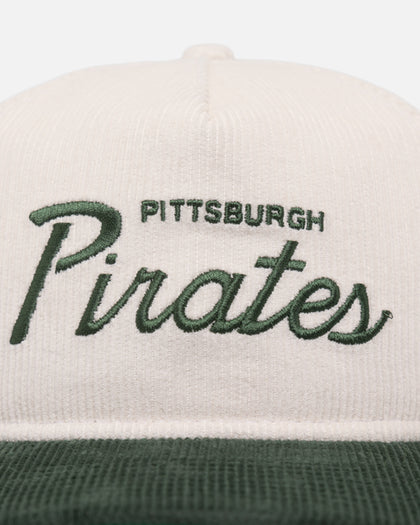 New Era Pittsburgh Pirates 'Currency Corduroy' Golfer Pre-Curved Snapback Chrome White